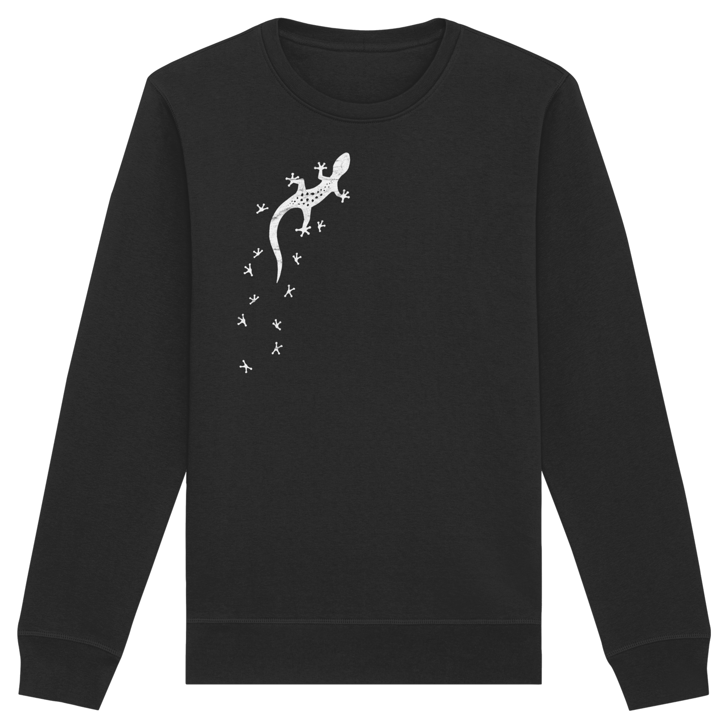 Gecko Eidechse Silhouette hell - Organic Basic Unisex Sweatshirt
