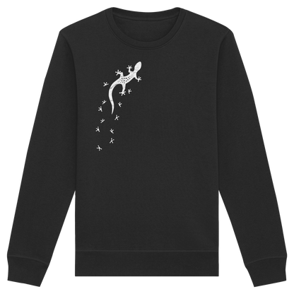 Gecko Eidechse Silhouette hell - Organic Basic Unisex Sweatshirt