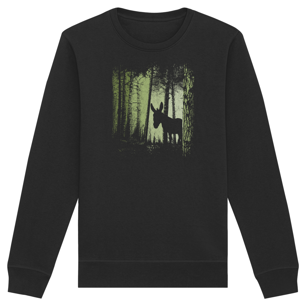 Esel im Zwielicht-Wald - Organic Basic Unisex Sweatshirt