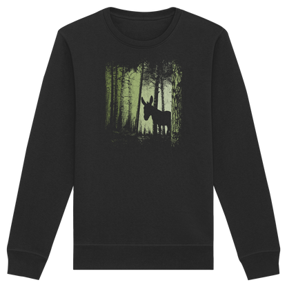 Esel im Zwielicht-Wald - Organic Basic Unisex Sweatshirt