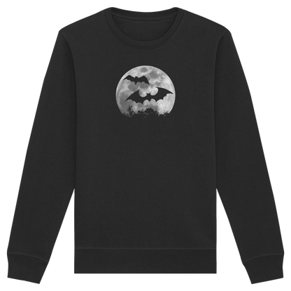 Fledermaus Silhouetten bei Vollmond - Organic Basic Unisex Sweatshirt