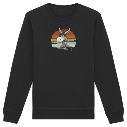 Lässiges Maultier Retro Esel - Organic Basic Unisex Sweatshirt