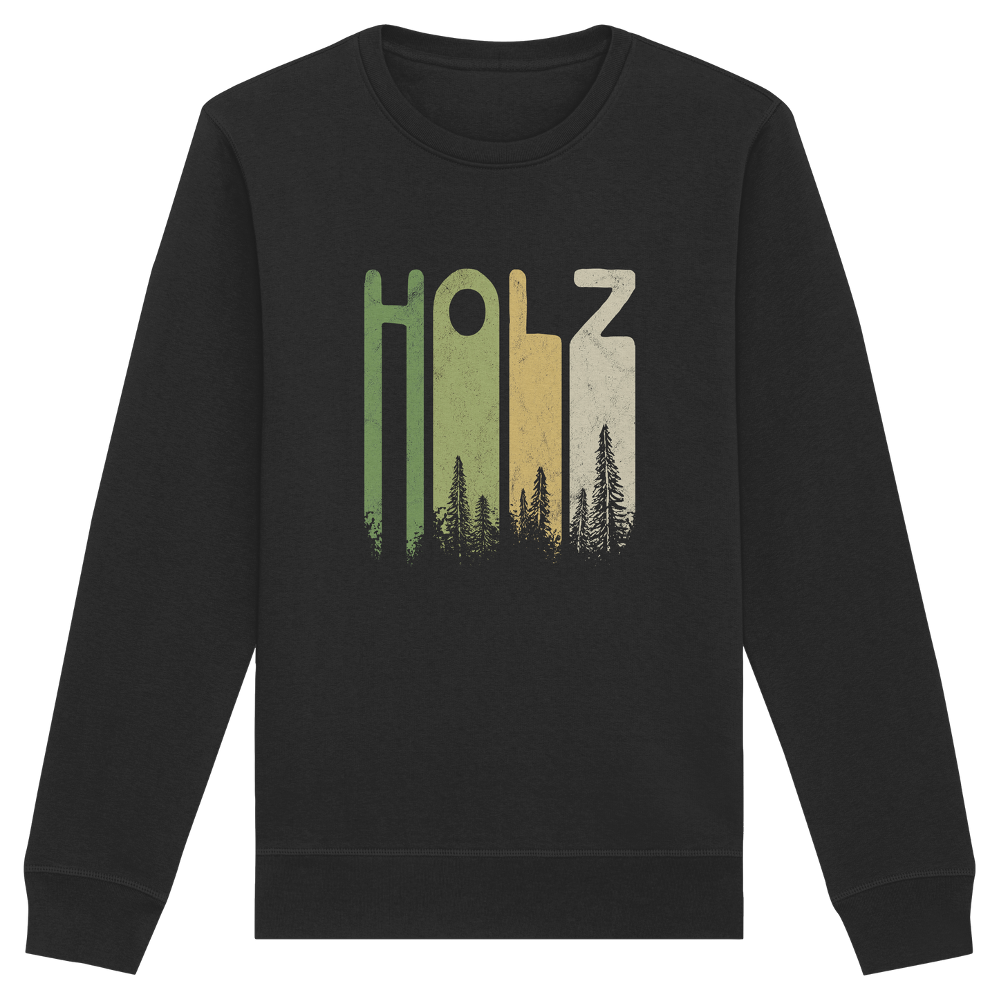 Holz Retro Wald Schriftzug - Organic Basic Unisex Sweatshirt