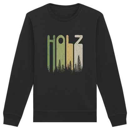 Holz Retro Wald Schriftzug - Organic Basic Unisex Sweatshirt
