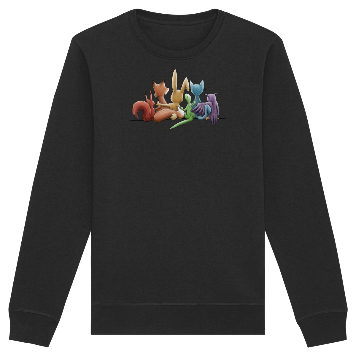 Regenbogen Tiere für Freundschaft, Toleranz und Vielfalt - Organic Basic Unisex Sweatshirt