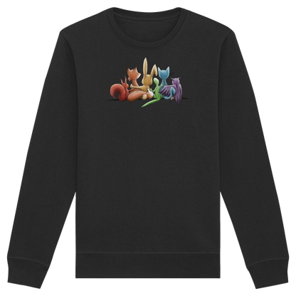 Regenbogen Tiere für Freundschaft, Toleranz und Vielfalt - Organic Basic Unisex Sweatshirt
