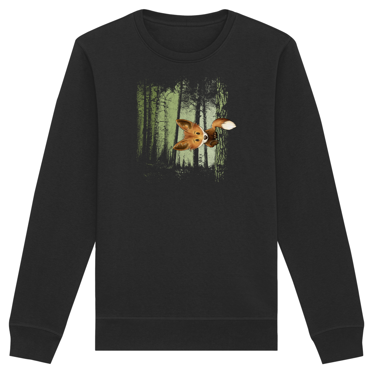 Fuchs im Zwielicht-Wald - Organic Basic Unisex Sweatshirt