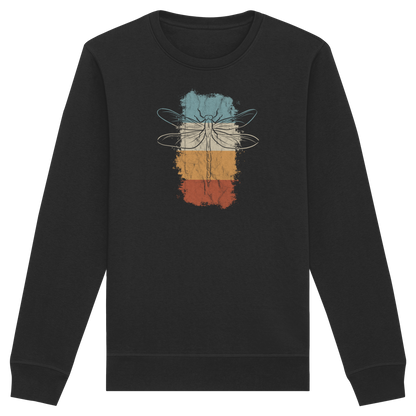Retro Kunst Libelle | Vintage Dragonfly - Organic Basic Unisex Sweatshirt
