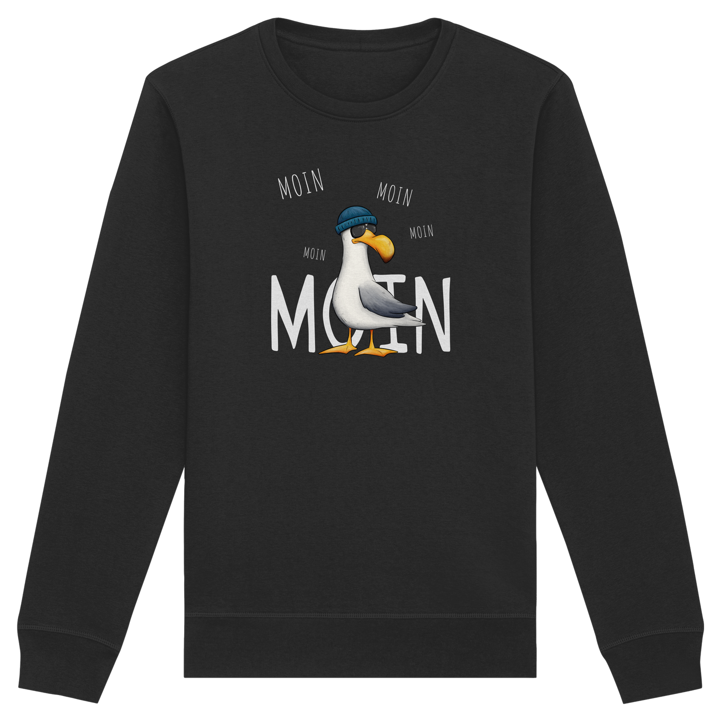 Moin Moin Lässige Hipster Möwe  - Organic Basic Unisex Sweatshirt