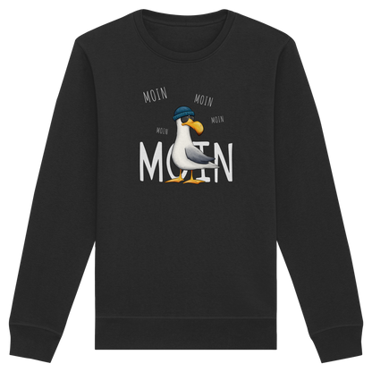 Moin Moin Lässige Hipster Möwe  - Organic Basic Unisex Sweatshirt