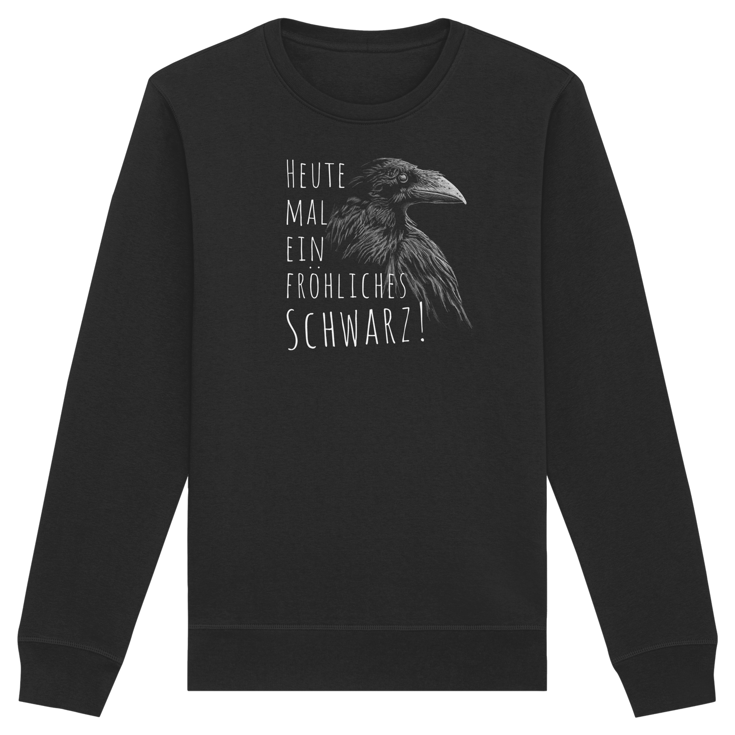 fröhlicher schwarzer Rabe - Organic Basic Unisex Sweatshirt