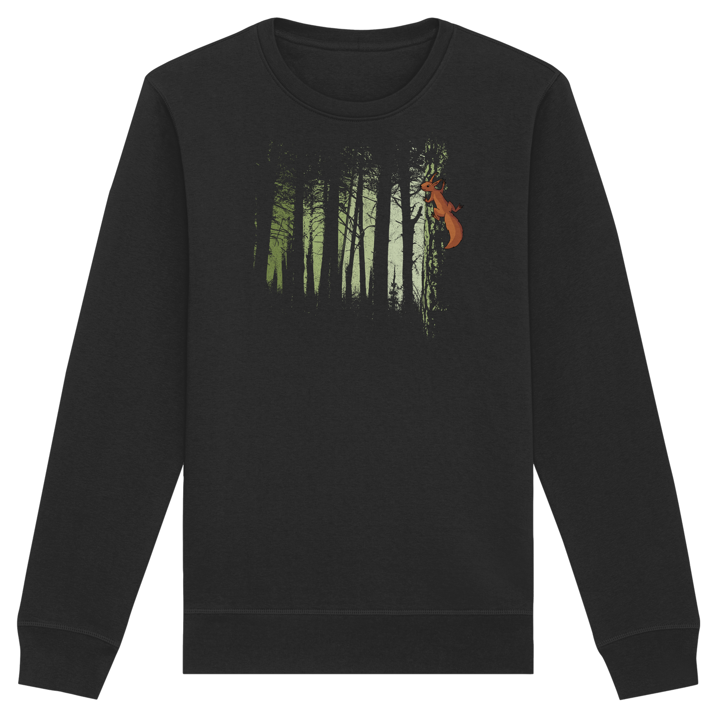 Eichhörnchen im Zwielicht-Wald - Organic Basic Unisex Sweatshirt