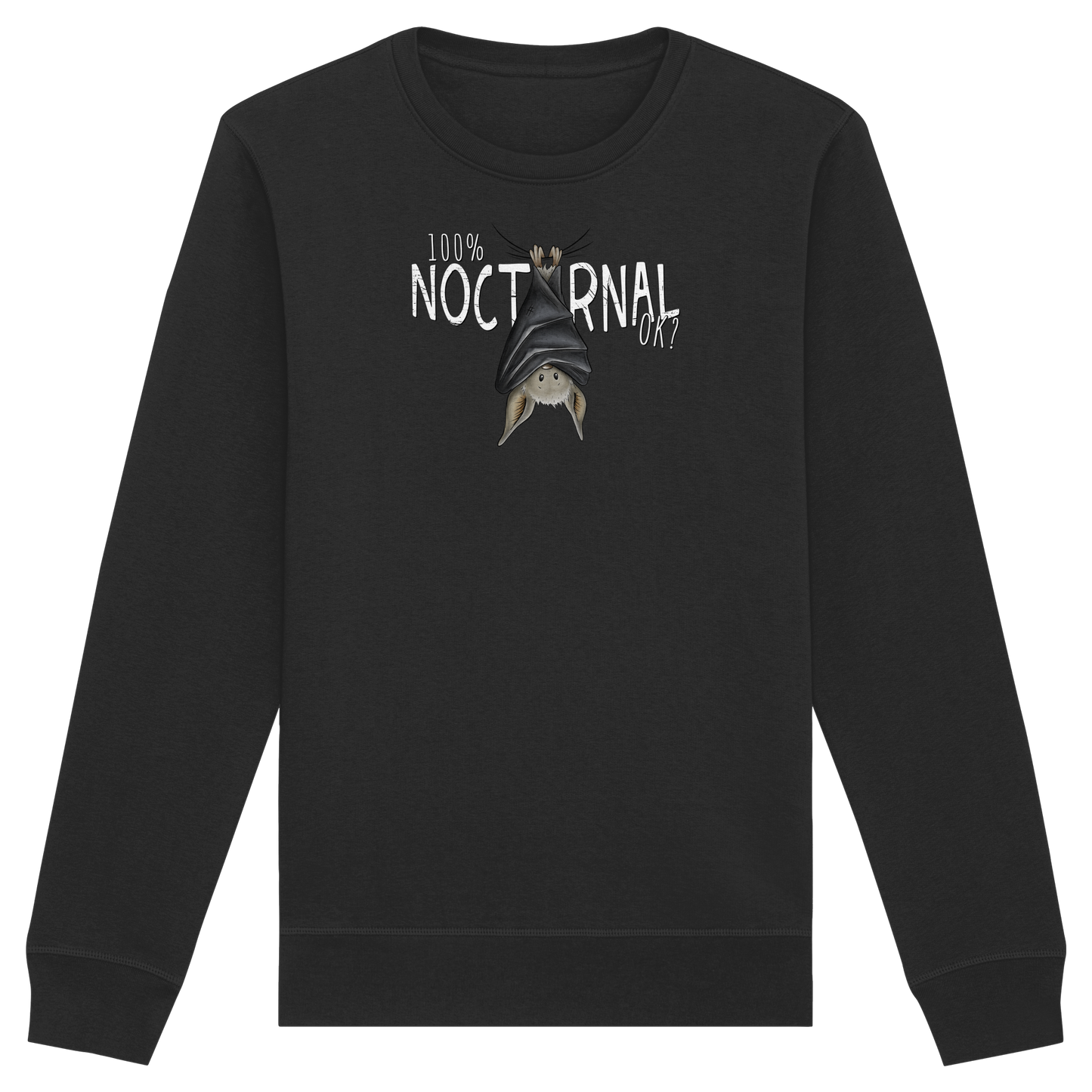 100% nachtaktive Fledermaus - Organic Basic Unisex Sweatshirt