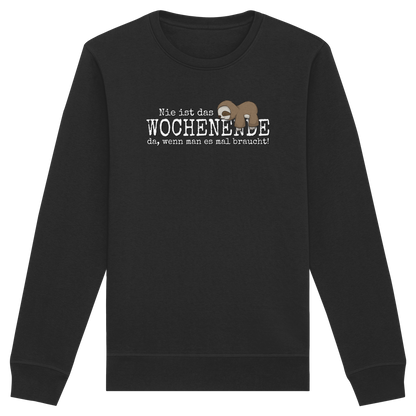 Kawaii Faultier Wochenende - Organic Basic Unisex Sweatshirt