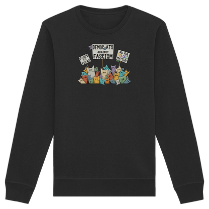 Demo-Katzen gegen Faschismus und für Vielfalt - Organic Basic Unisex Sweatshirt