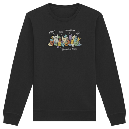 Nope, Nee, Nö Katzen - Organic Basic Unisex Sweatshirt