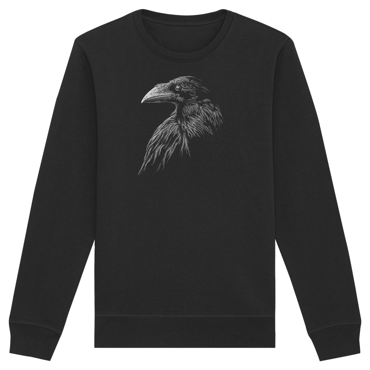 Kritzelkunst Rabe Krähe - Organic Basic Unisex Sweatshirt