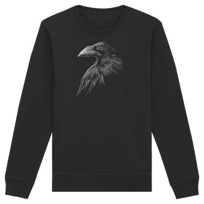 Kritzelkunst Rabe Krähe - Organic Basic Unisex Sweatshirt
