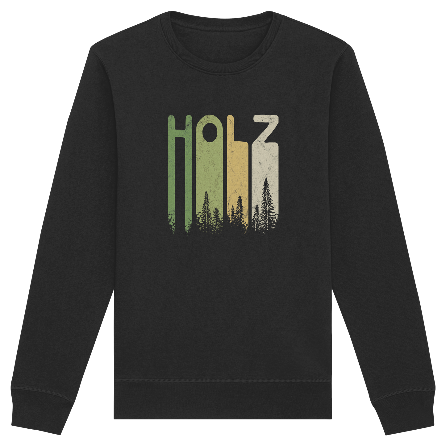 Holz Retro Wald Schriftzug - Organic Basic Unisex Sweatshirt