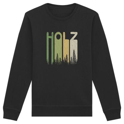 Holz Retro Wald Schriftzug - Organic Basic Unisex Sweatshirt