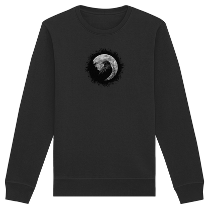 Schwarzer Rabe bei Vollmond  - Organic Basic Unisex Sweatshirt