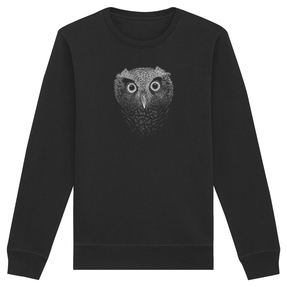 Eule Kritzelkunst Illustration - Organic Basic Unisex Sweatshirt