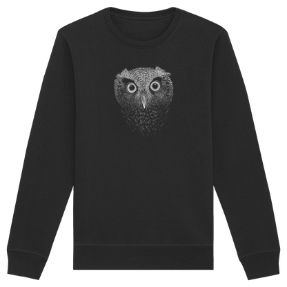 Eule Kritzelkunst Illustration - Organic Basic Unisex Sweatshirt
