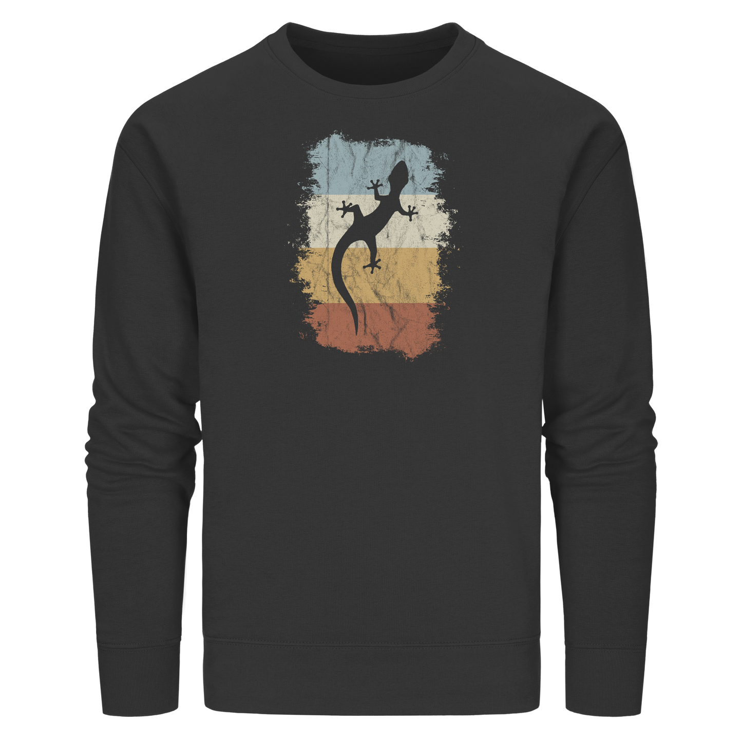 Retro Gecko Salamander Silhouette - Organic Basic Unisex Sweatshirt