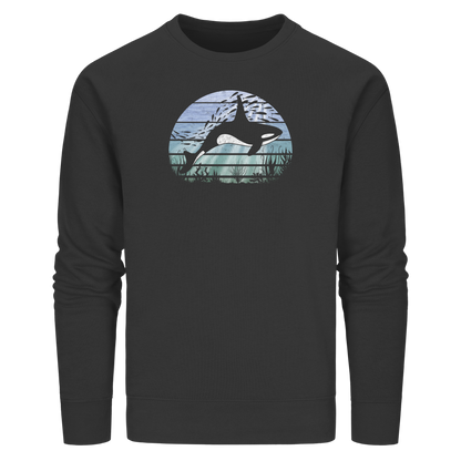 Retro Tiefsee Schwertwal Orca - Organic Basic Unisex Sweatshirt