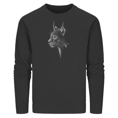 Luchs Kritzelkunst Wildkatze Illustration - Organic Basic Unisex Sweatshirt