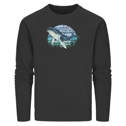 Retro Unterwasser Buckelwal - Organic Basic Unisex Sweatshirt