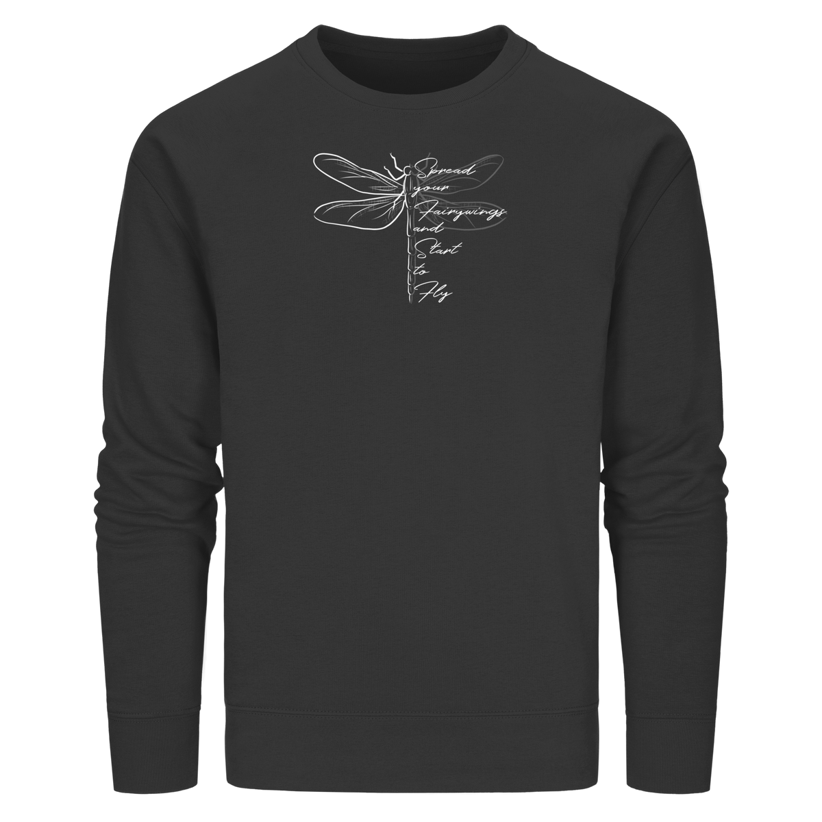 Breite die Flügel aus und flieg los | Libelle - Organic Basic Unisex Sweatshirt