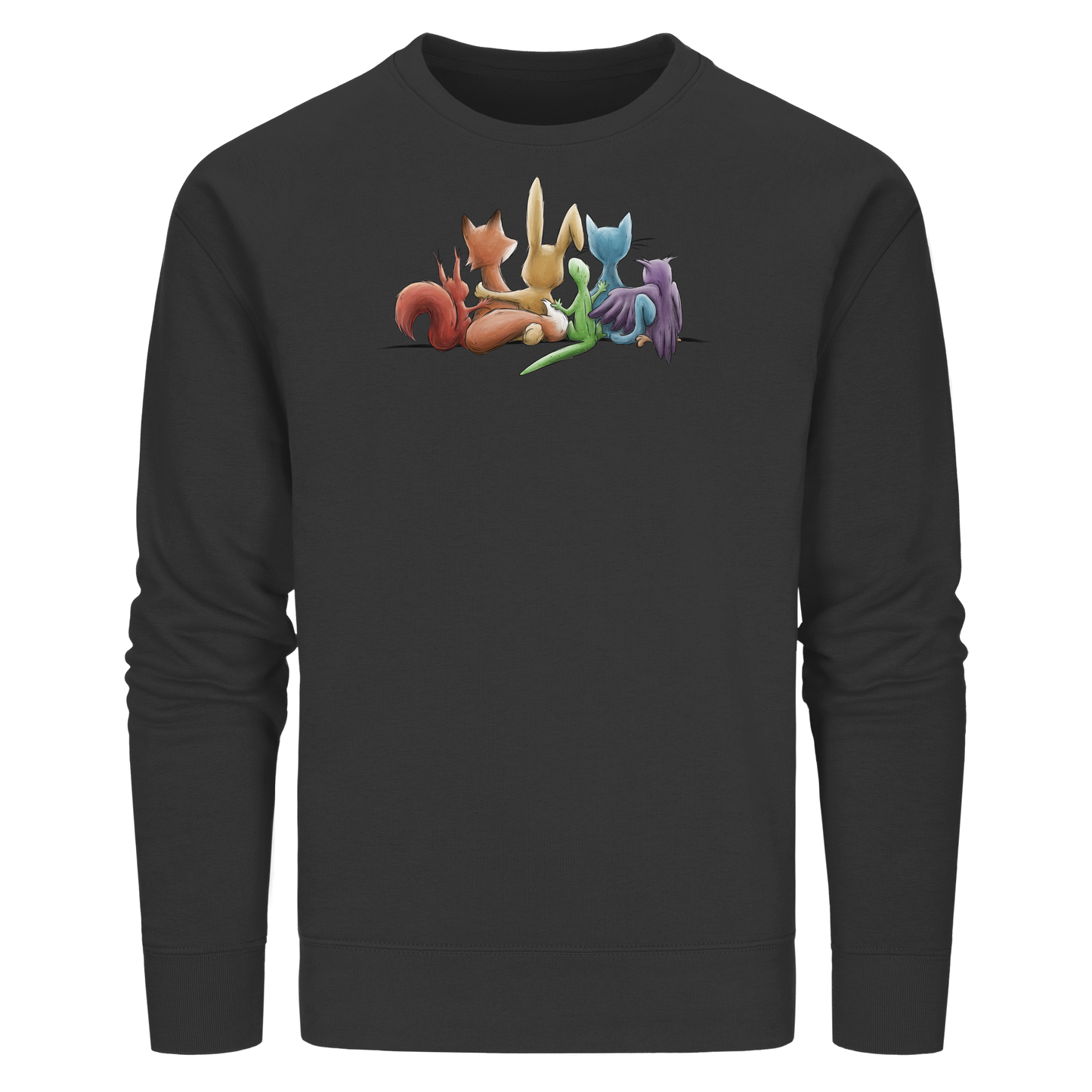 Regenbogen Tiere für Freundschaft, Toleranz und Vielfalt - Organic Basic Unisex Sweatshirt