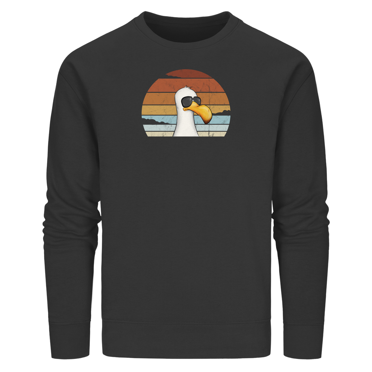 Cool lässige Retro Möwe - Organic Basic Unisex Sweatshirt