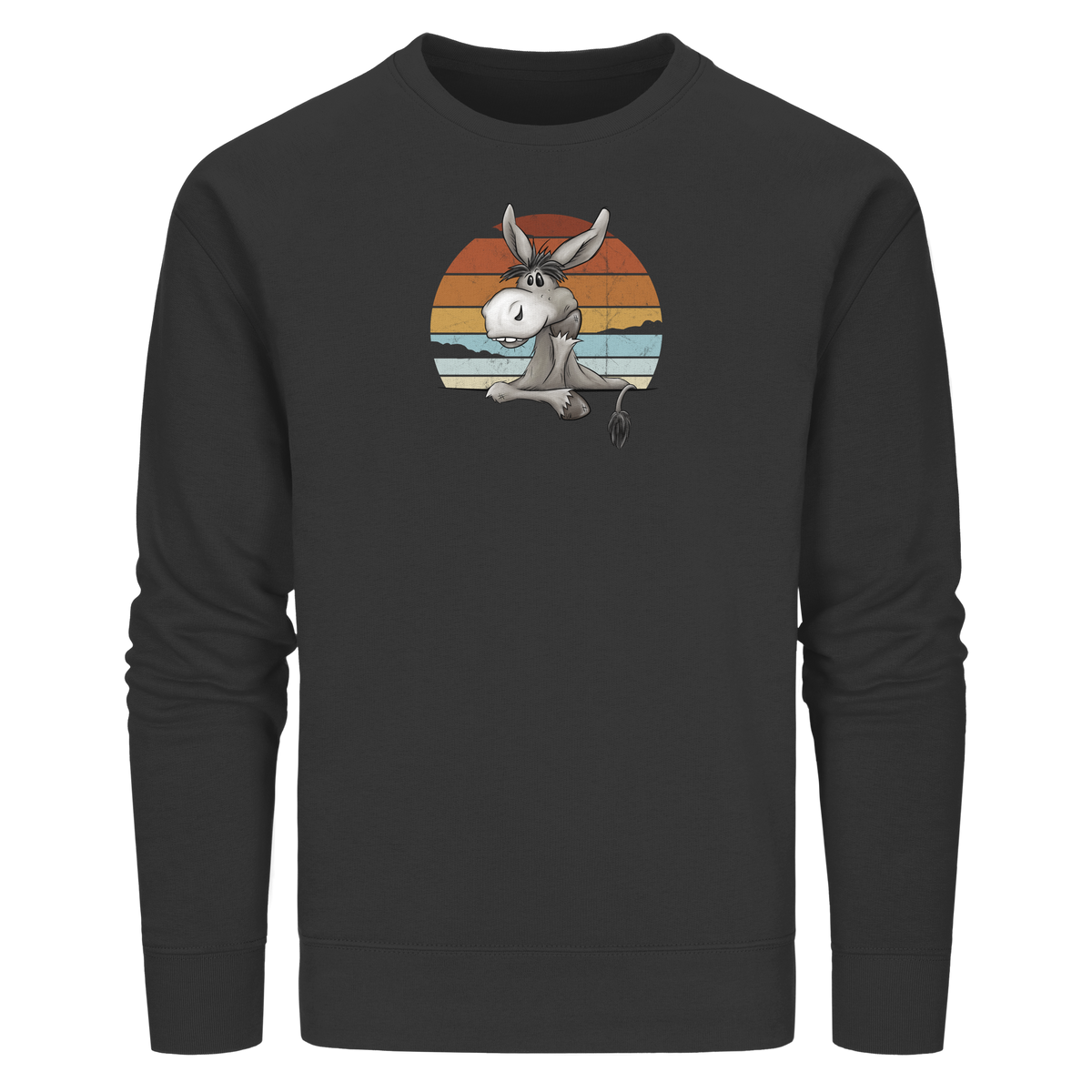 Lässiges Maultier Retro Esel - Organic Basic Unisex Sweatshirt