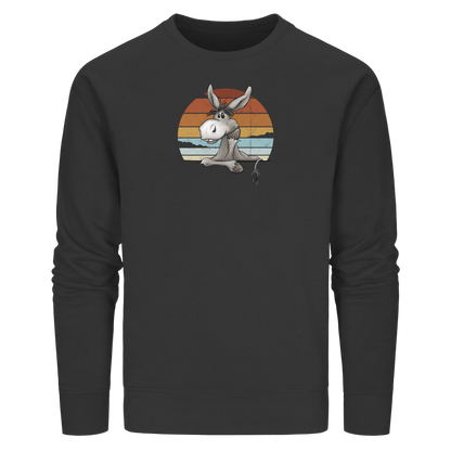 Lässiges Maultier Retro Esel - Organic Basic Unisex Sweatshirt