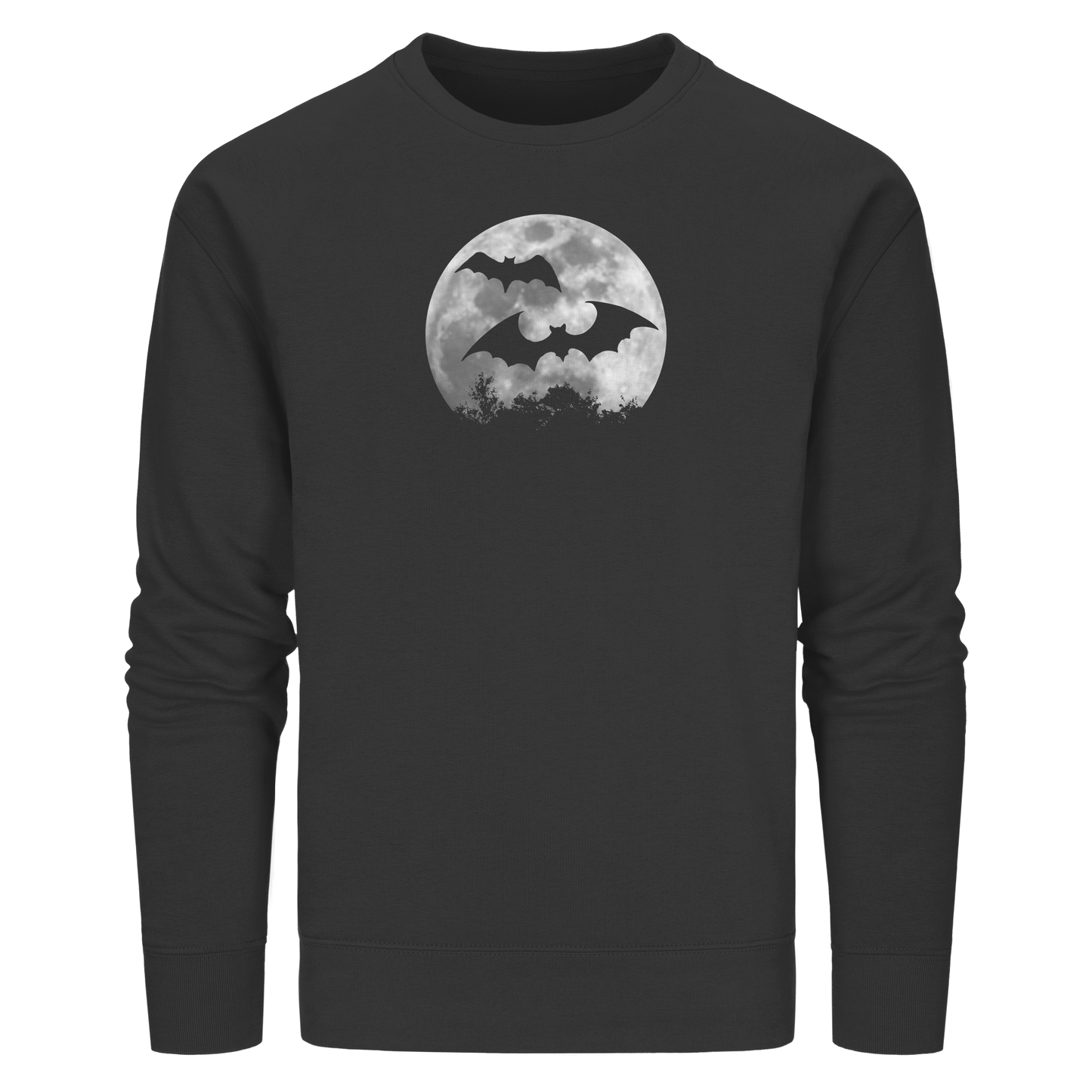 Fledermaus Silhouetten bei Vollmond - Organic Basic Unisex Sweatshirt
