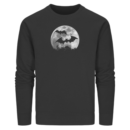 Fledermaus Silhouetten bei Vollmond - Organic Basic Unisex Sweatshirt