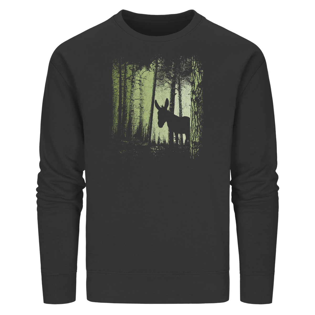 Esel im Zwielicht-Wald - Organic Basic Unisex Sweatshirt