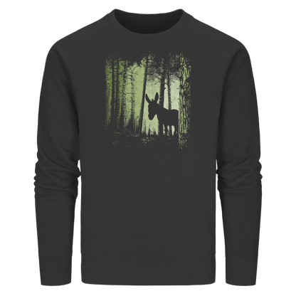 Esel im Zwielicht-Wald - Organic Basic Unisex Sweatshirt