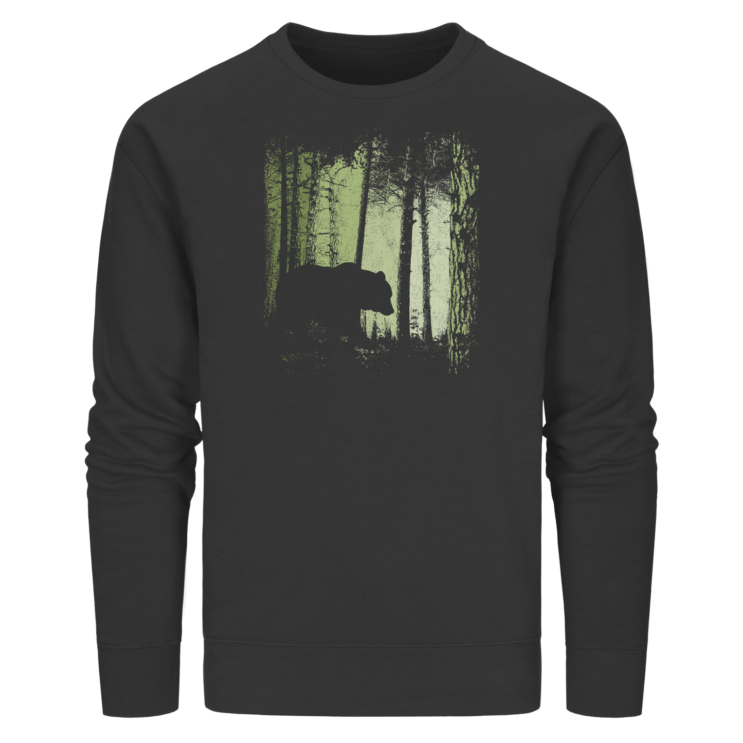 Braunbär im Zwielicht Wald - Organic Basic Unisex Sweatshirt