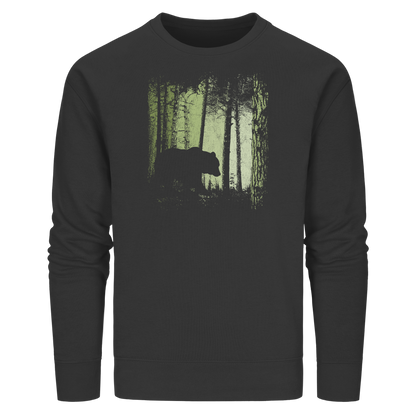 Braunbär im Zwielicht Wald - Organic Basic Unisex Sweatshirt