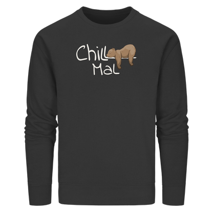 Chill Mal schläfriger Braunbär - Organic Basic Unisex Sweatshirt