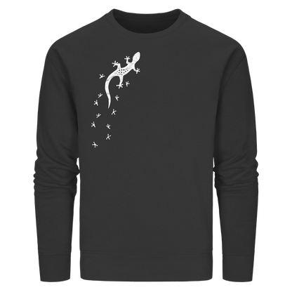 Gecko Eidechse Silhouette hell - Organic Basic Unisex Sweatshirt