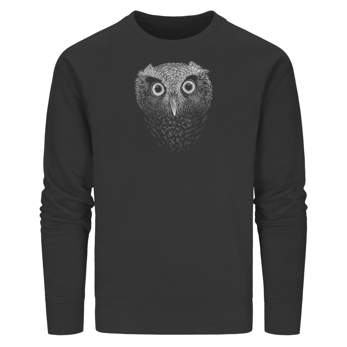 Eule Kritzelkunst Illustration - Organic Basic Unisex Sweatshirt