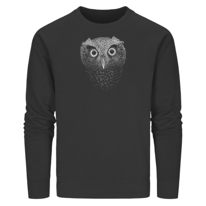 Eule Kritzelkunst Illustration - Organic Basic Unisex Sweatshirt
