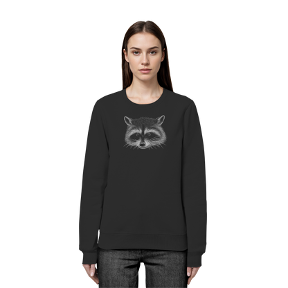 Waschbär Illustration Kritzelkunst - Organic Basic Unisex Sweatshirt