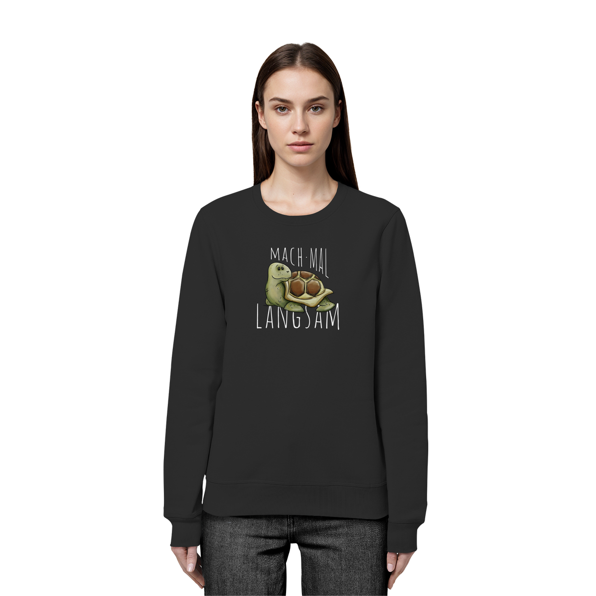 Mach mal langsam Schildkröte - Organic Basic Unisex Sweatshirt