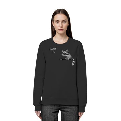 Nope! Frecher verwegener Waschbär - Organic Basic Unisex Sweatshirt