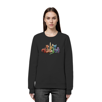 Regenbogen Tiere für Freundschaft, Toleranz und Vielfalt - Organic Basic Unisex Sweatshirt